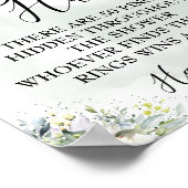 Poster Chasse à l'anneau Eucalyptus verdure succulent pan (Coin)