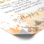 Poster Chasse à l'anneau jeu de shower de mariage floral (Coin)
