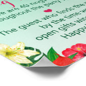 Poster Chasse à l'anneau tropical Luau - Panneau pour ent (Coin)