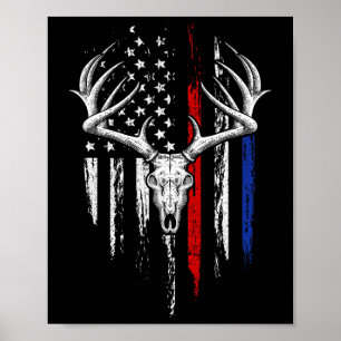 Poster Chasse à l'arc Drapeau Américain États-Unis Arc Ce