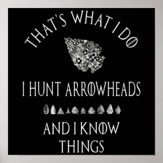 Poster Chasse Arrowhead Artifact Chasse Collecte Cadeau