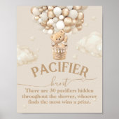 Poster Chasse au Baby shower de Pacifique de l'ours en pe (Devant)