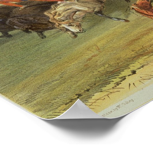 Poster Chasse au bison (Coin)