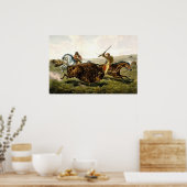 Poster Chasse au buffle aux Etats-Unis (Cuisine)