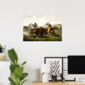 Poster Chasse au buffle aux Etats-Unis (Bureau à domicile)