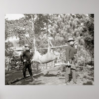 Chasse au cerf, 1902. Photo ancienne