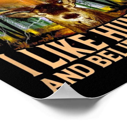 Poster Chasse Au Cerf Je Suis Un Homme Simple J'Aime Chas (Coin)