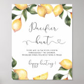 Poster Chasse au citron Pacifique jeu de baby shower Post (Devant)