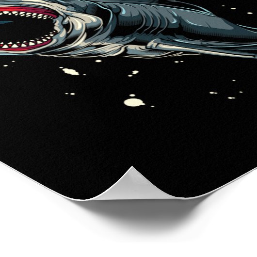 Poster Chasse au monstre océanique Megalodon Scuby Diver  (Coin)