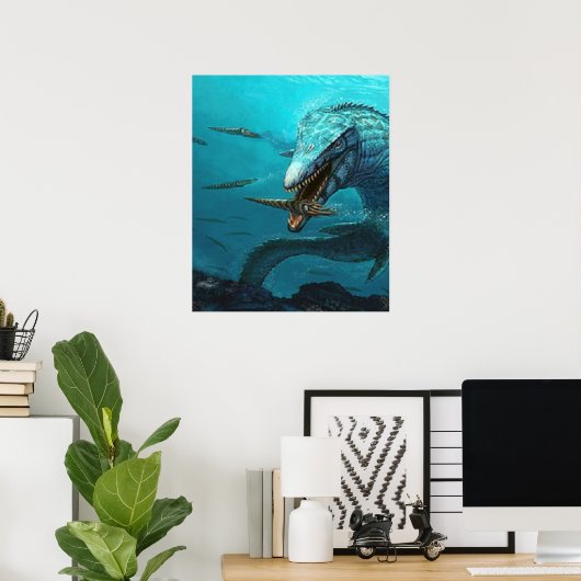 Poster Chasse au Mosasaurus (Bureau à domicile)