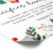 Poster Chasse au Pacifique Baby shower Père Noël de Noël  (Coin)