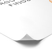 Poster Chasse au Pacifique de Baby shower orange d'agrume (Coin)