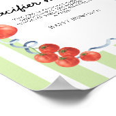 Poster Chasse au Pacifique du Baby shower de tomate (Coin)