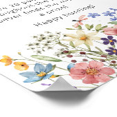 Poster Chasse au Pacifique fleur sauvage de Baby shower p (Coin)