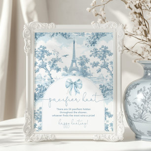 Poster Chasse au Pacifique Toile de Jouy Bonjour bebe