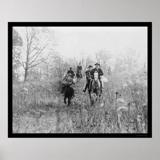 Poster Chasse au renard en Virginie 1924 (Devant)