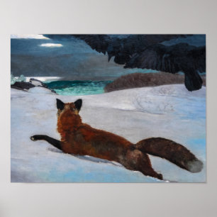 Poster Chasse au renard Vintage de Winslow Homer