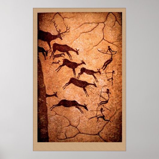 Poster Chasse au stade Lascaux (Devant)