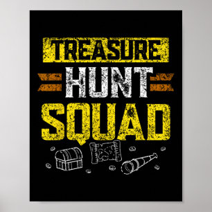 Poster Chasse au trésor Escouade Chasseur Trésors Chasse