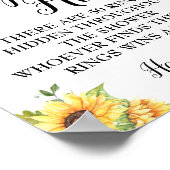 Poster Chasse aux anneaux jeu Douche nuptiale signe tourn (Coin)