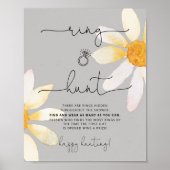 Poster Chasse aux anneaux marguerite signe du jeu de douc (Devant)