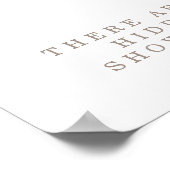 Poster Chasse aux Baby showers de roses roses de Boho Tro (Coin)