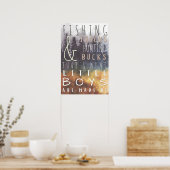 Poster Chasse aux camions de pêche Garçon Chambre de bébé (Cuisine)