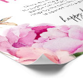 Poster Chasse aux cernes rose vif Peony jeu de douche nup (Coin)