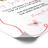 Poster Chasse aux chaussettes bébé fille Baby Shower Lapi (Coin)