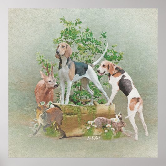 Poster Chasse aux chiens (Devant)