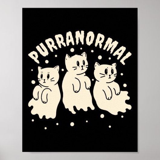 Poster Chasse aux fantômes Chat Paranormal Chercheur Ghos (Devant)