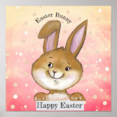 Poster Chasse aux oeufs cinglant Enfants roses (Devant)