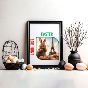 Poster Chasse aux oeufs de Pâques - Humour