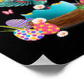 Poster Chasse aux oeufs de Pâques Joyeux Colibri Jour de (Coin)