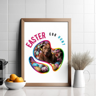 Poster Chasse aux oeufs de Pâques - Oeuf de Pâques