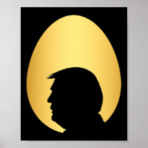 Poster Chasse aux oeufs d'or de poche Trump 45 47 Silhoue