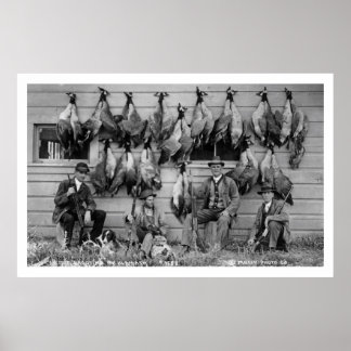 Poster Chasse aux oies Chutes Klamath, Oregon Vintage