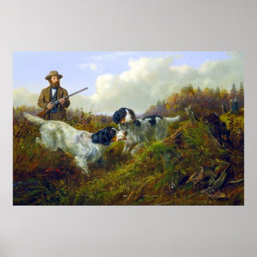 Poster Chasse aux oiseaux de gibier de Grouse Long Lake e (Devant)