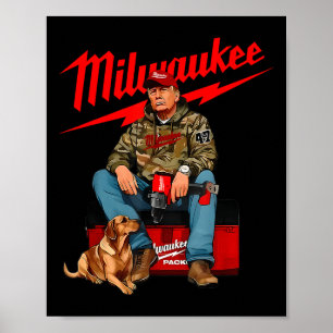 Poster Chasse Camo Saison Main Drill Chien Chasse T-shirt