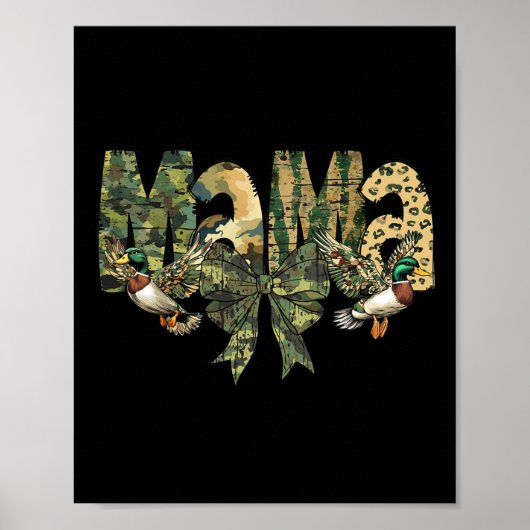 Poster Chasse Camouflage Camo Mama (Devant)