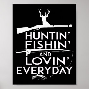 Poster Chasse Chemise De Pêche Et Amour Quotidien- Pays