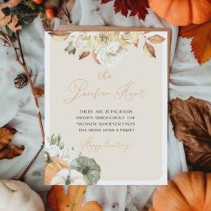 Poster Chasse citrouille Baby shower Pacifique