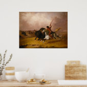 Poster Chasse de Buffalo sur les plaines du sud-ouest (Cuisine)