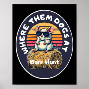 Poster Chasse De Byrn Amusante - Joli Rat Avec Sungles En