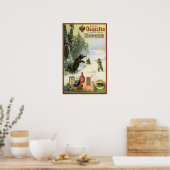 Poster CHASSE DE L'OURS DE POUDRE Vieux Sibérie Russie Ad (Cuisine)