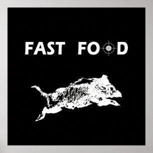 Poster Chasse de sanglier de restauration rapide chasseur