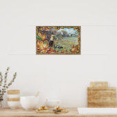 Poster Chasse en automne Thanksgiving Vintage (Cuisine)
