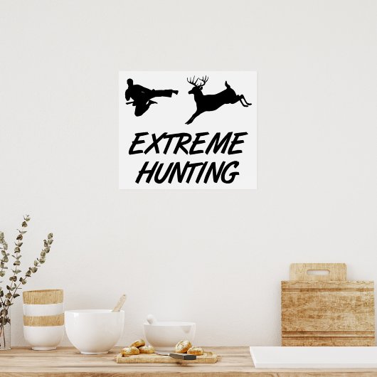 Poster Chasse extrême Karate Kick Deer (Cuisine)
