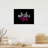 Poster Chasse Fille Chasse Comme Une Fille (Cuisine)
