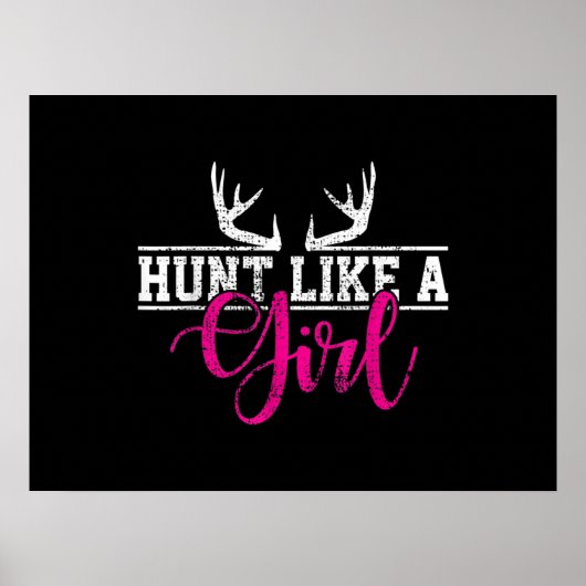 Poster Chasse Fille Chasse Comme Une Fille (Devant)